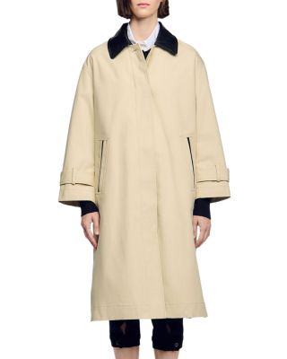 Harrison Cotton Leather Collar Coat