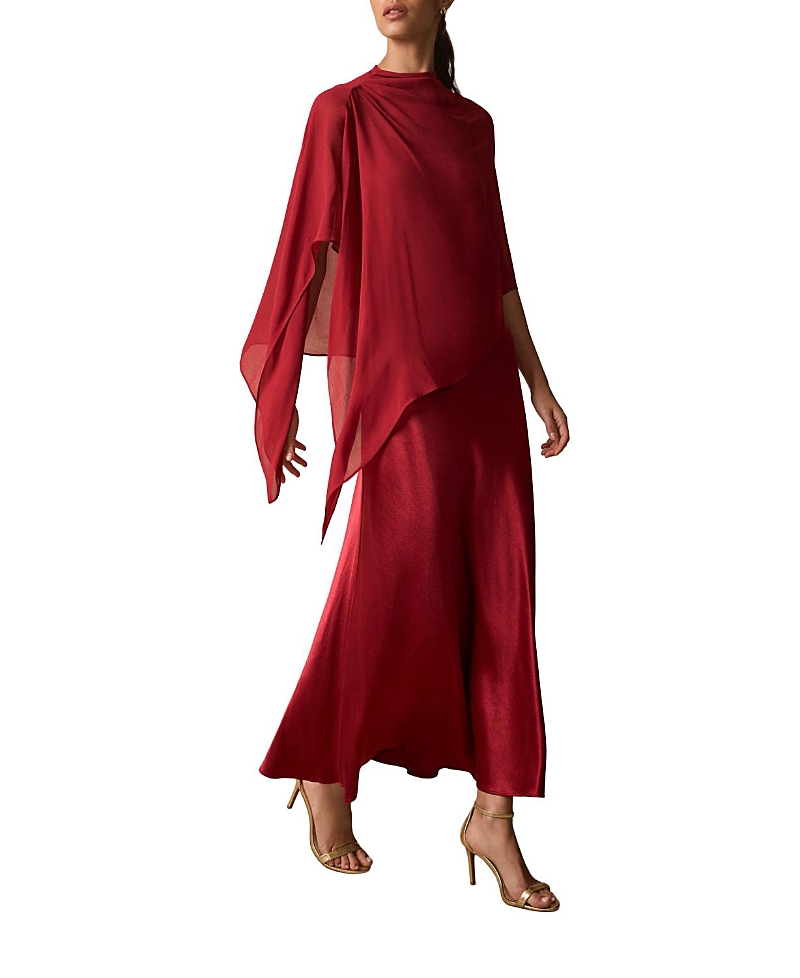 Mint Velvet Women's Satin Cape Detail Maxi Dress