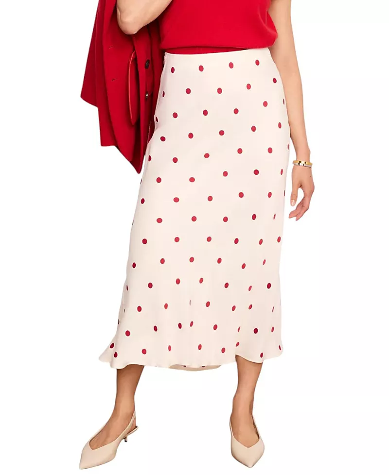 Mint Velvet Women's Polka Dot Slip Skirt