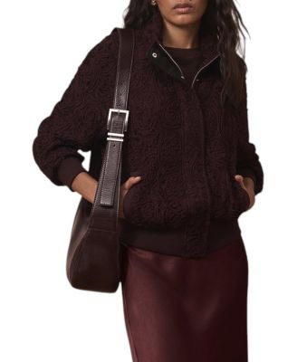  Women's Embroidered Lace Bomber Jacket