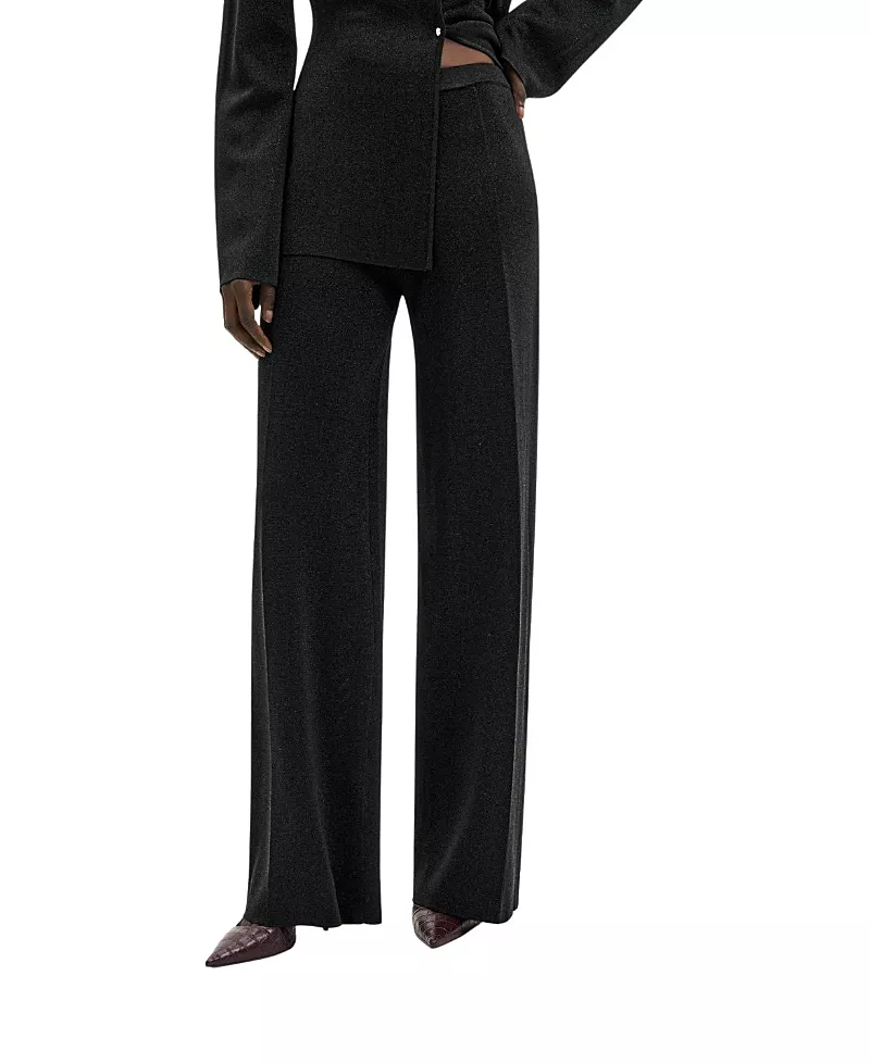 Malina Ammie Metallic Milano Knitted Trousers