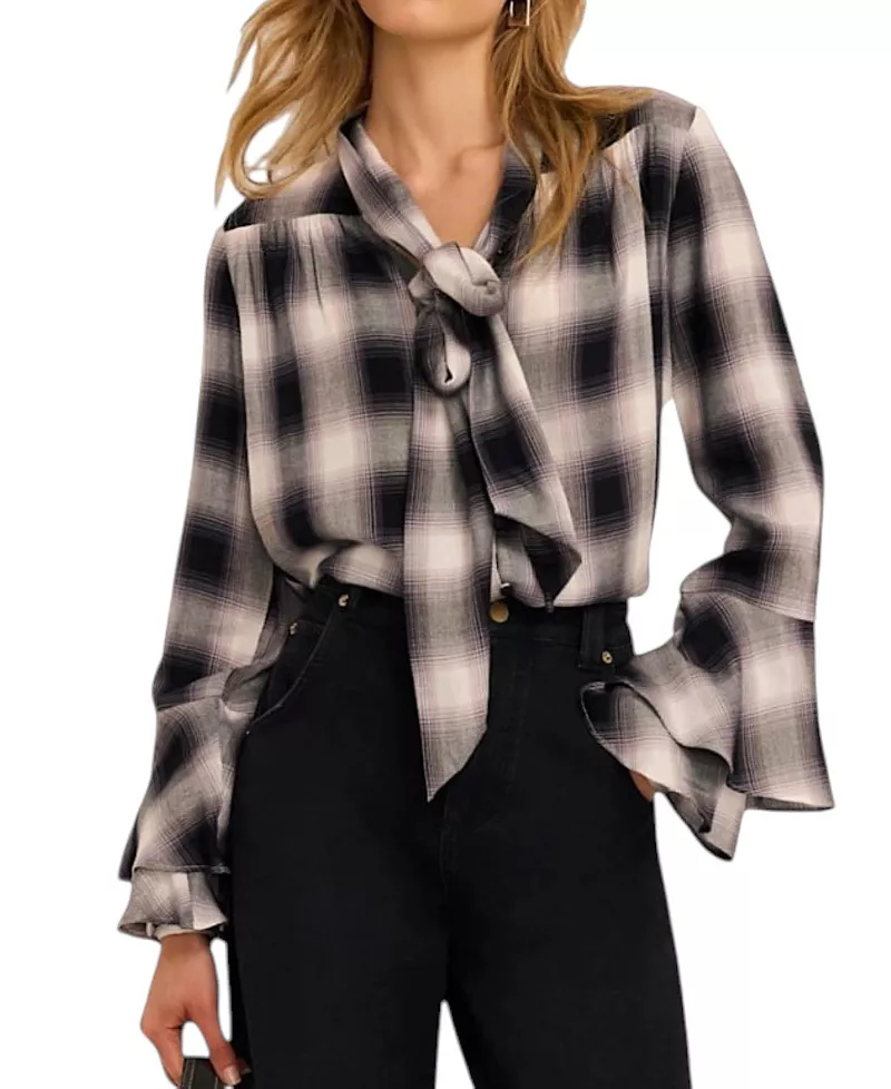 Mint Velvet Women's Check Blouse