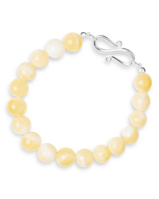 Lie Studio Mary Beige Topaz Beaded Flex Bracelet