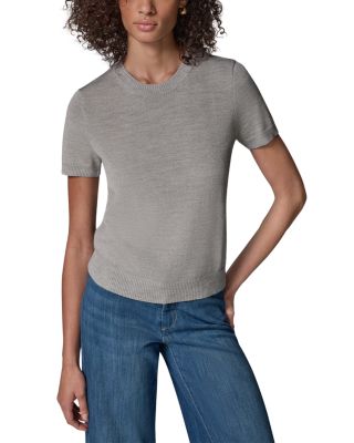 Merino Wool Blend Short Sleeve Sweater