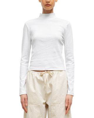 Nando Long Sleeve Mock Neck Cotton Tee