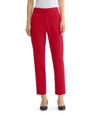 Stretch Deco Crepe Straight Leg Pants