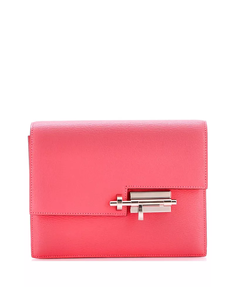 Pre-Owned HERMES Verrou Clutch Chevre Mysore