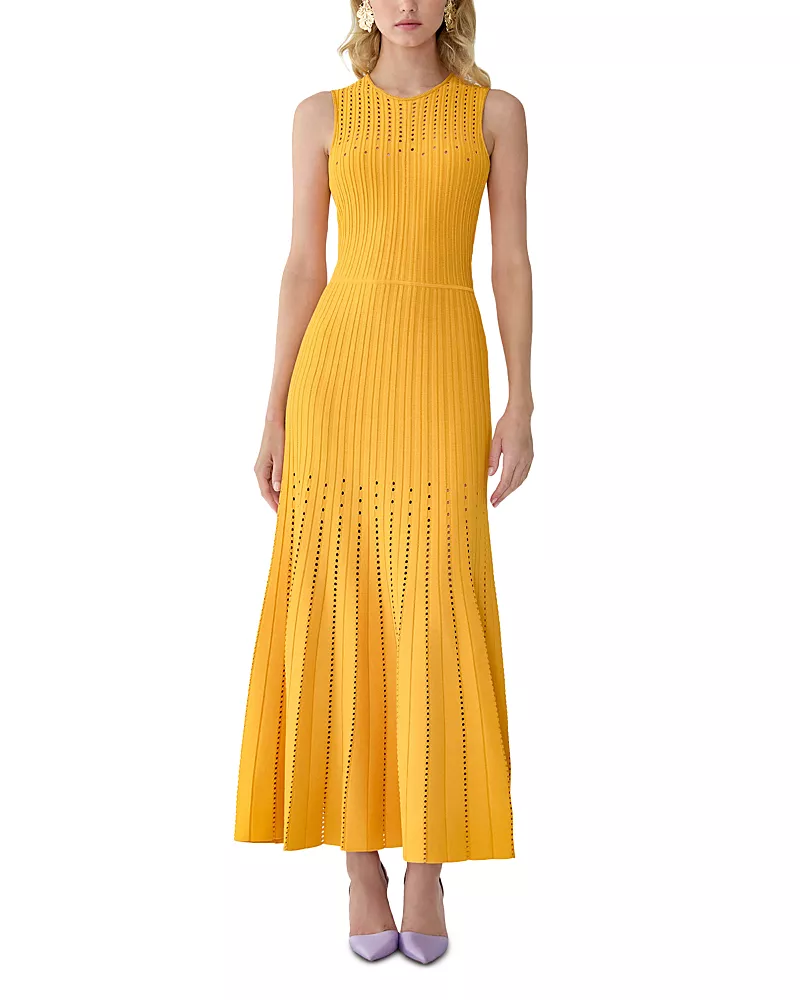 Carolina Herrera Sleeveless Tea Length Fit and Flare Dress