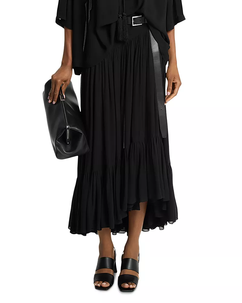 Michael Kors Collection Cascade Crepe Georgette Dance Skirt