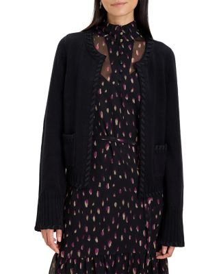 Latigo Stitch Trim Cardigan Jacket