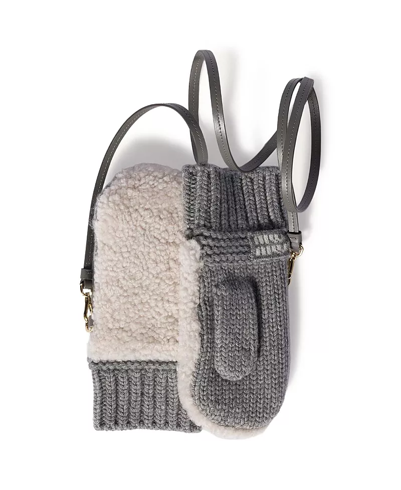 Miu Miu Wool Cashmere and Shearling Mittens