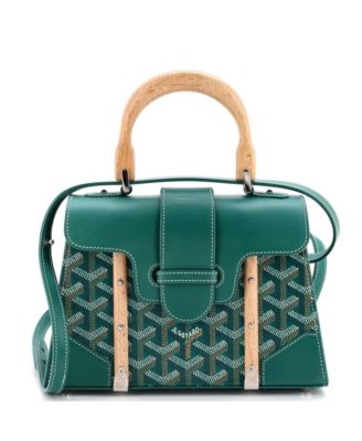  Mini Structured Saigon Top Handle Bag Coated Canvas with Leather