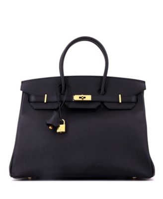 Birkin 35 Handbag Black Epsom with Gold Hardware