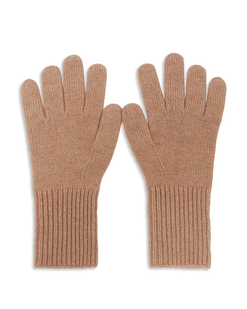 Reiss Issie Wool Blend Rib Trim Gloves