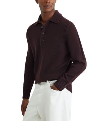 County Wool & Cashmere Half Button Polo Shirt