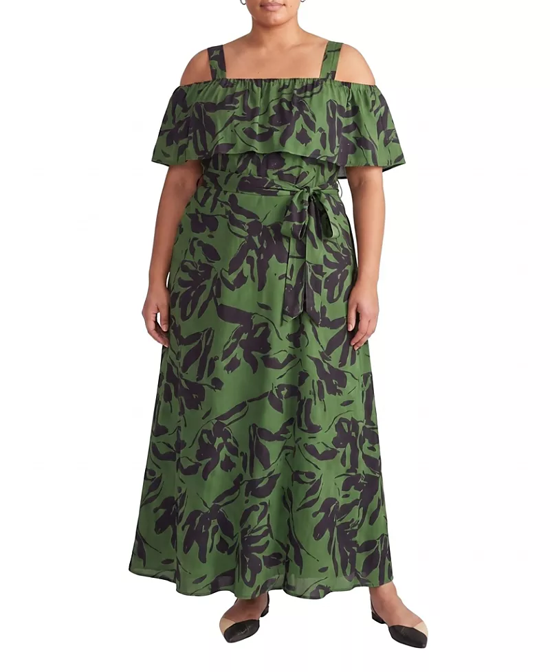 Universal Standard Women's Plus Lisbon Convertible Stretch Cupro Maxi Dress