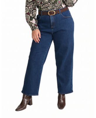 Women's Plus Etta Straight Leg Jeans in Buffalo Blue
