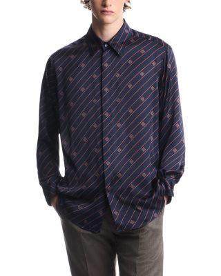 Diagonal Stripe Regimental Shield Shirt
