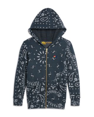 Unisex Bandana Print Zip Hoodie - Little Kid, Big Kid