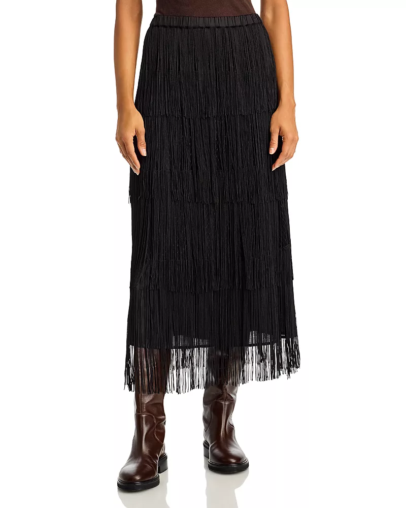 The Great. The Fringe Relaxed Maxi Skirt
