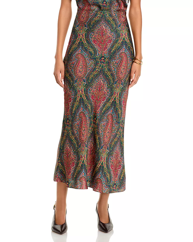 Veronica Beard Clover High Waisted Midi Skirt