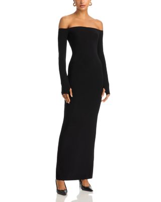 Stretch Jersey Off-the-Shoulder Gown