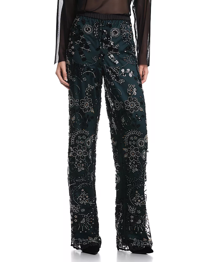 Emporio Armani Embellished Pull On Pants