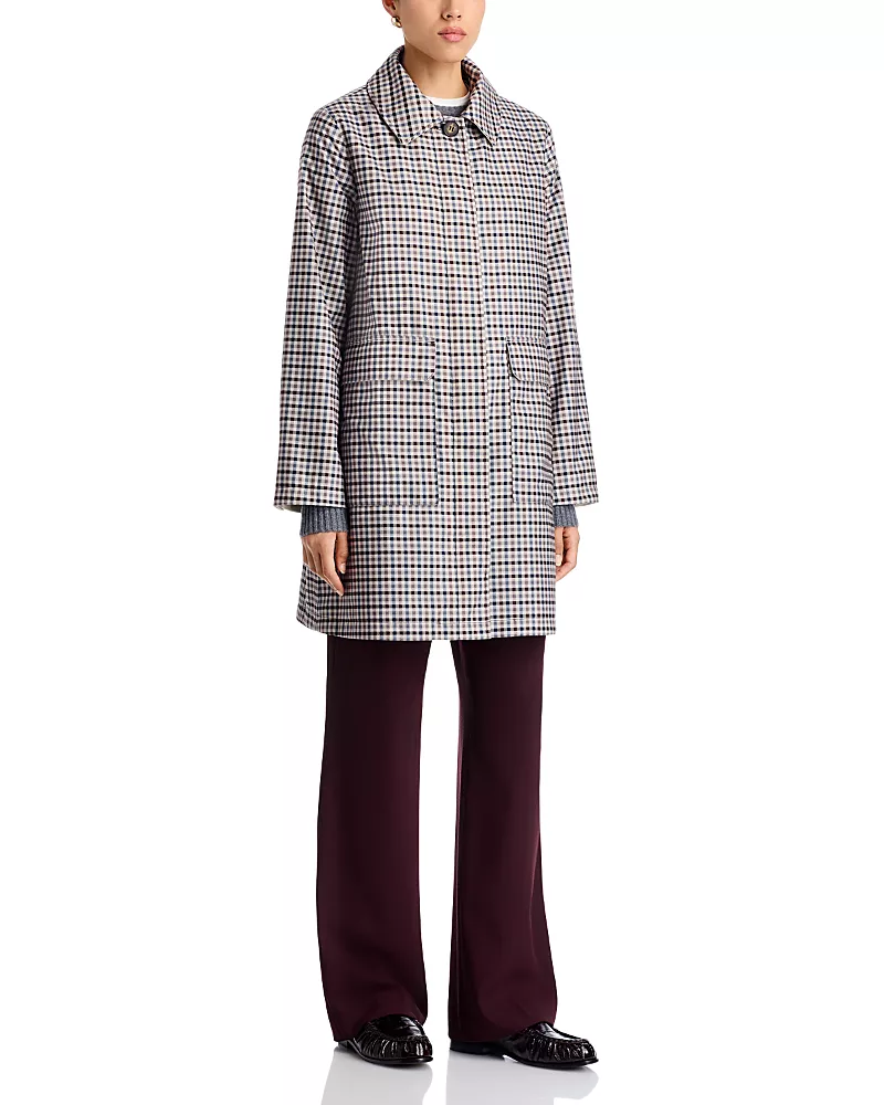 Bernardo Plaid Raincoat