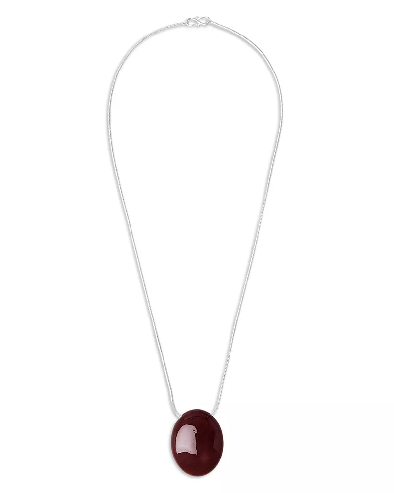 Lie Studio Julia Red Mookaite Pendant Necklace, 9.45