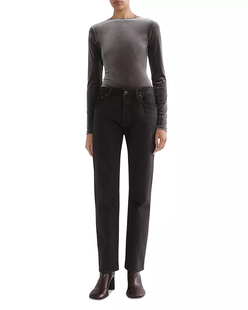 Agolde Romney Mid Rise Vintage Straight Jeans in Deep Roast
