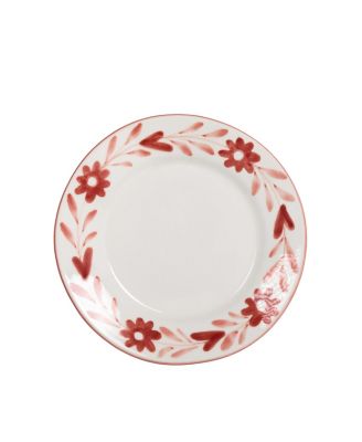  Flowers Hand Painted Salad Plate - Set of 4