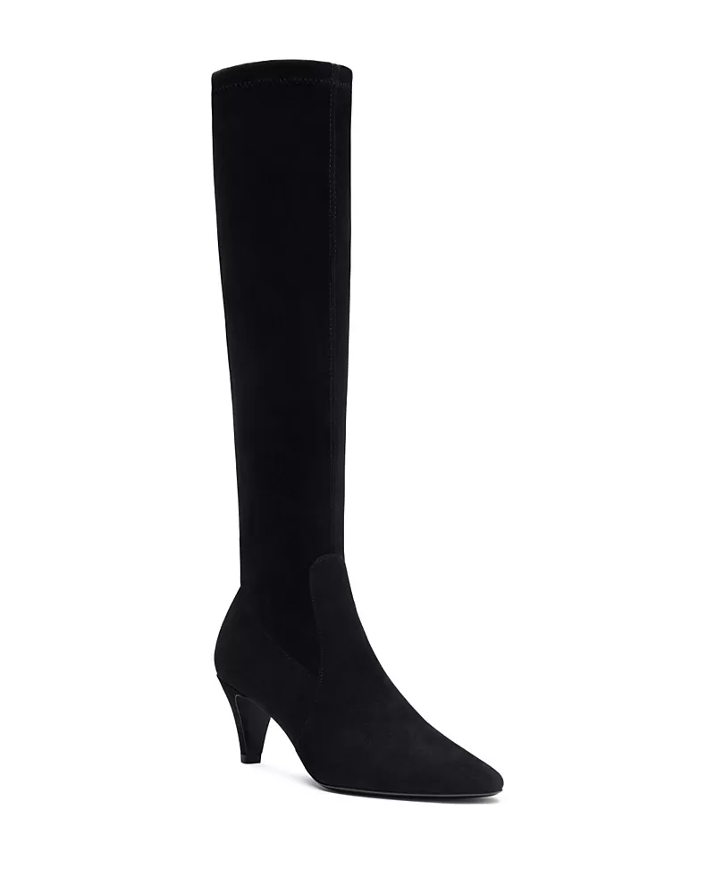 Stuart Weitzman Women's Lennon Stretch Suede Knee High Boots