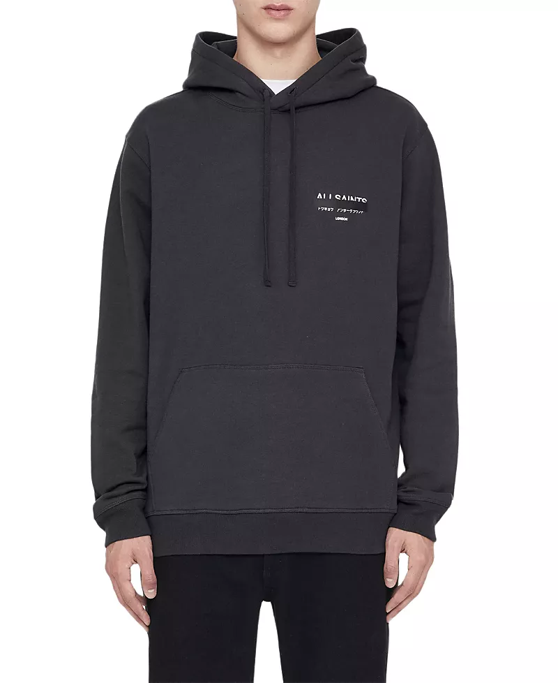 Allsaints Redact Cotton Relaxed Fit Hoodie