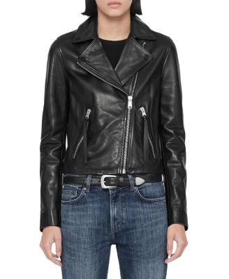 Dalby Slim Fit Leather Biker Jacket