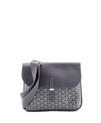   Coursier Messenger Bag Coated Canvas and Leather
