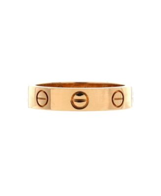  Love Wedding Band 1 Diamond Ring 18K Gold with Diamond