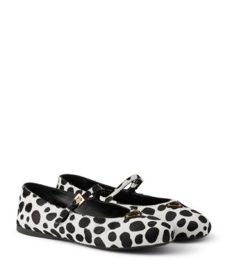  Women's Printed Leather Ballerinas