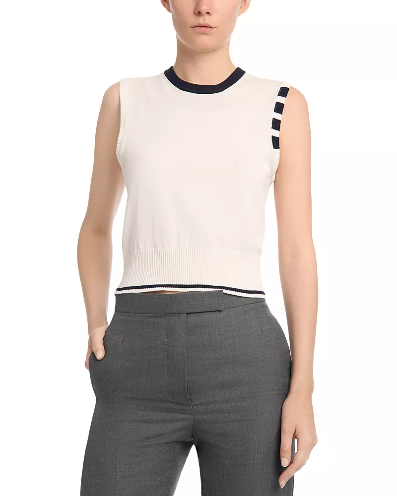 Thom Browne Stretch Cotton Jersey Stitch Shell