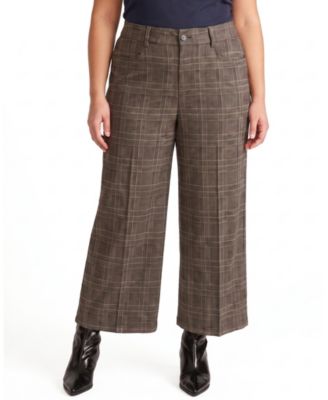 Women's Plus Cropped Wide-Leg Ponte Pants