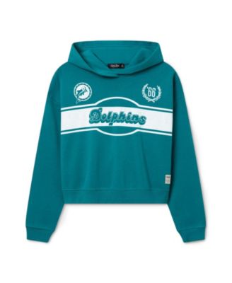  Women's NFL Miami Dolphins Oversized Crop Hoodie
