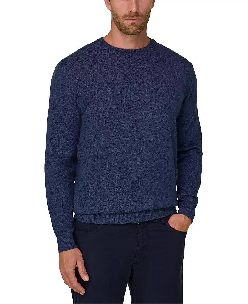 Boggi Milano Merino Wool Cashwool Mouline Crew Neck Jumper