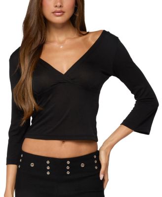 Mar V Neck Quarter Sleeve Top