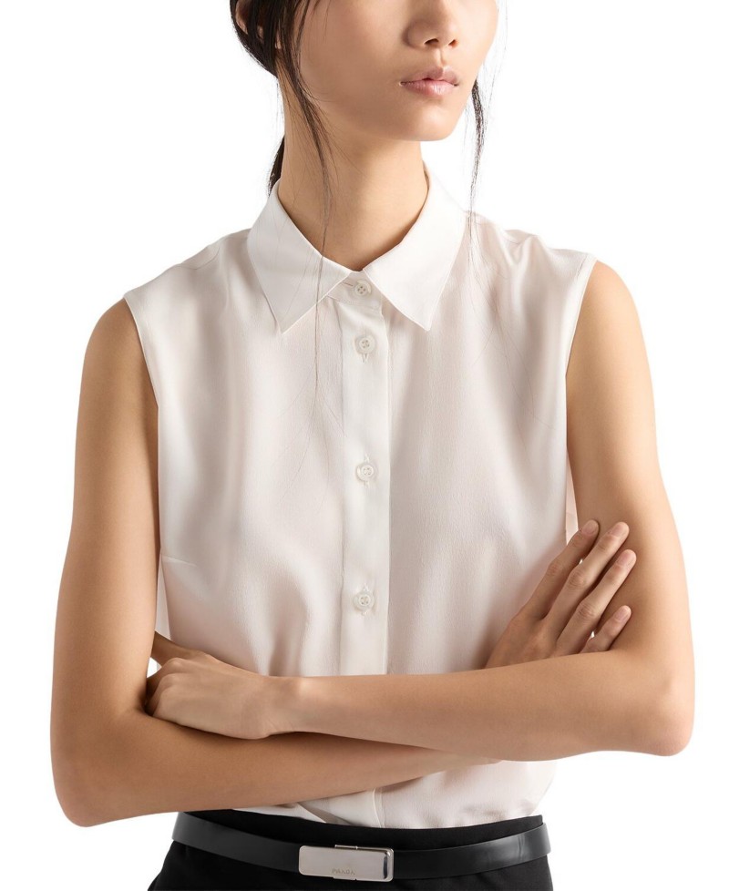 NEW! Prada Crepe De Chine Shirt by Bloomingdale's