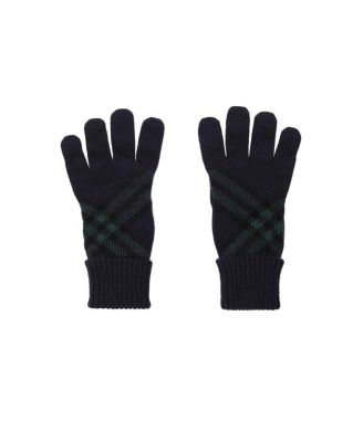  Check Cashmere Blend Gloves