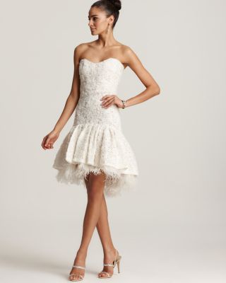 Badgley Mischka Lace Dress - Drop Waist | Bloomingdale's