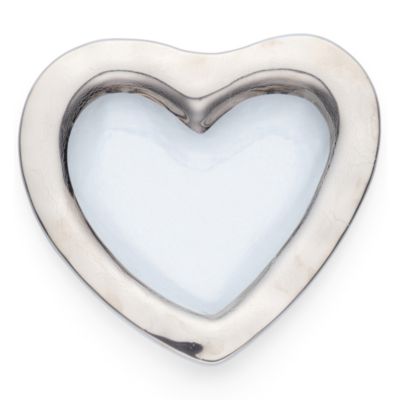 Annieglass - Roman Antique Platinum 8" Heart Bowl