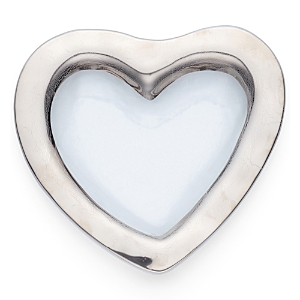 Shop Annieglass Roman Antique 8 Heart Bowl In Clear Glass/platinum Trim