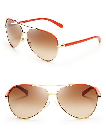 Tory Burch Women's Signature Aviator Sunglasses | Bloomingdale's