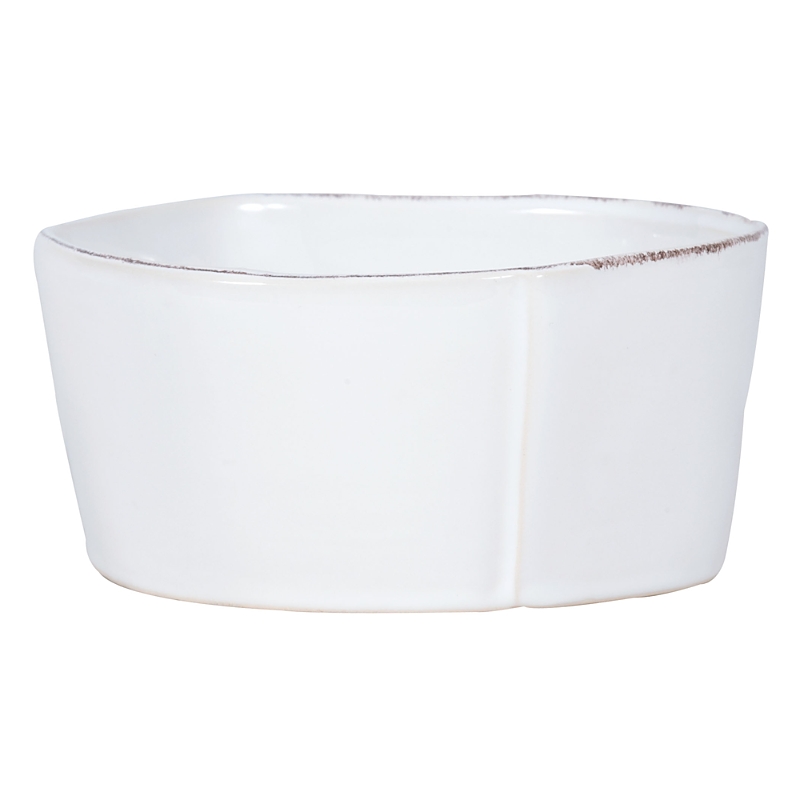 Vietri Lastra Medium Stoneware Serving Bowl In White