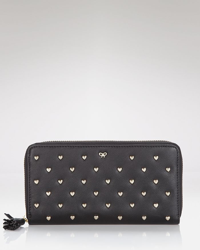 Anya Hindmarch Wallet - Studded Heart Joss | Bloomingdale's
